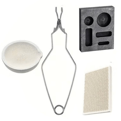 4-in-1 Gold Melting suit Graphite Mold Crucible Tongs Fire Brick Jewelry Casting