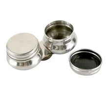 Stainless Steel Double Dipper Palette Cup with Screw Lid and Clip Oil 