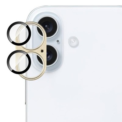 IMAK Metal Armor Schutzfolie Gelb für iPhone 16/16 Plus Kamera