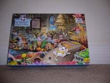 Gibsons 1000 Piece Jigsaw Puzzle Harvest Feastival Mike Jupp 1 Piece Missing