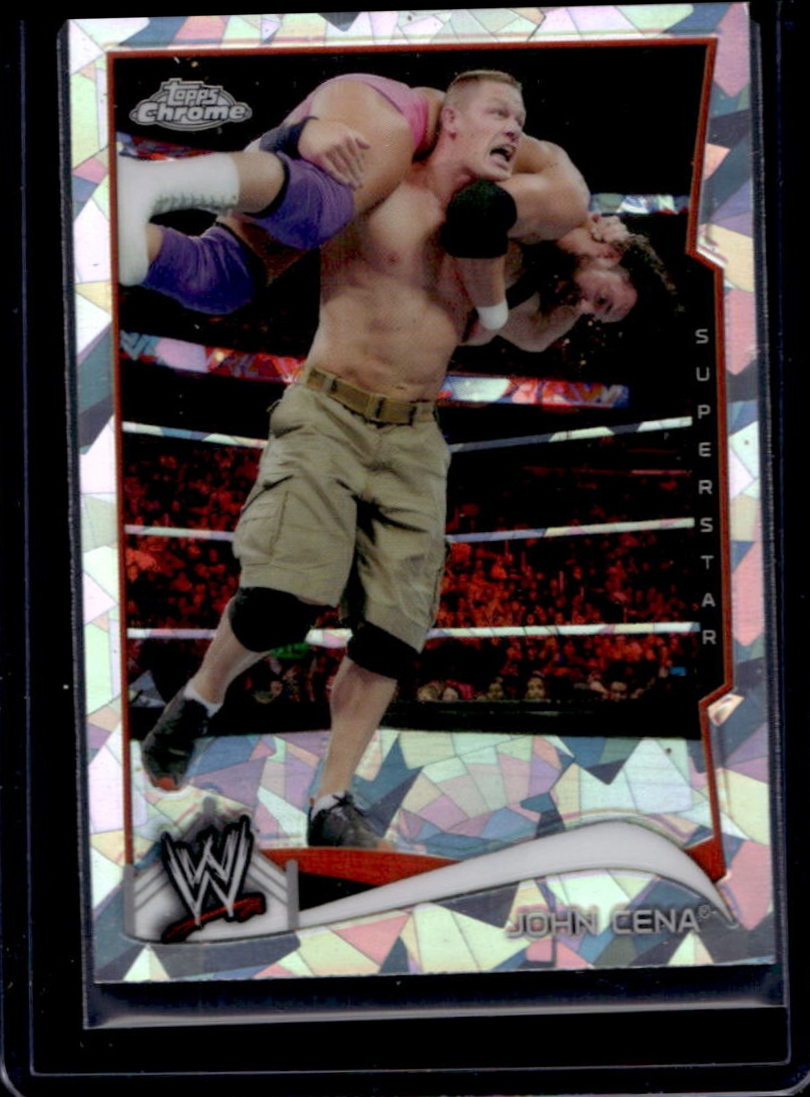 2014 Topps Chrome WWE John Cena Atomic Refractor #25