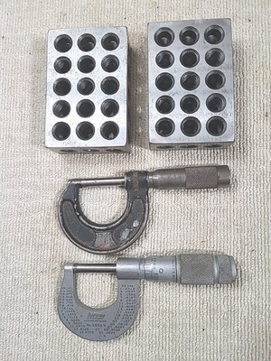 VINTAGE MACHINIST MEASURING TOOLS LUFKIN, Brown Sharpe, 1-2-3 BLOCKS USA MADE.