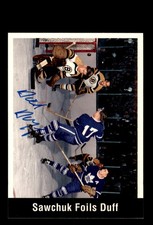 Signed Hockey Card Auto Dick Duff 1994 Parkhurst Missing Link 1956-57 #167