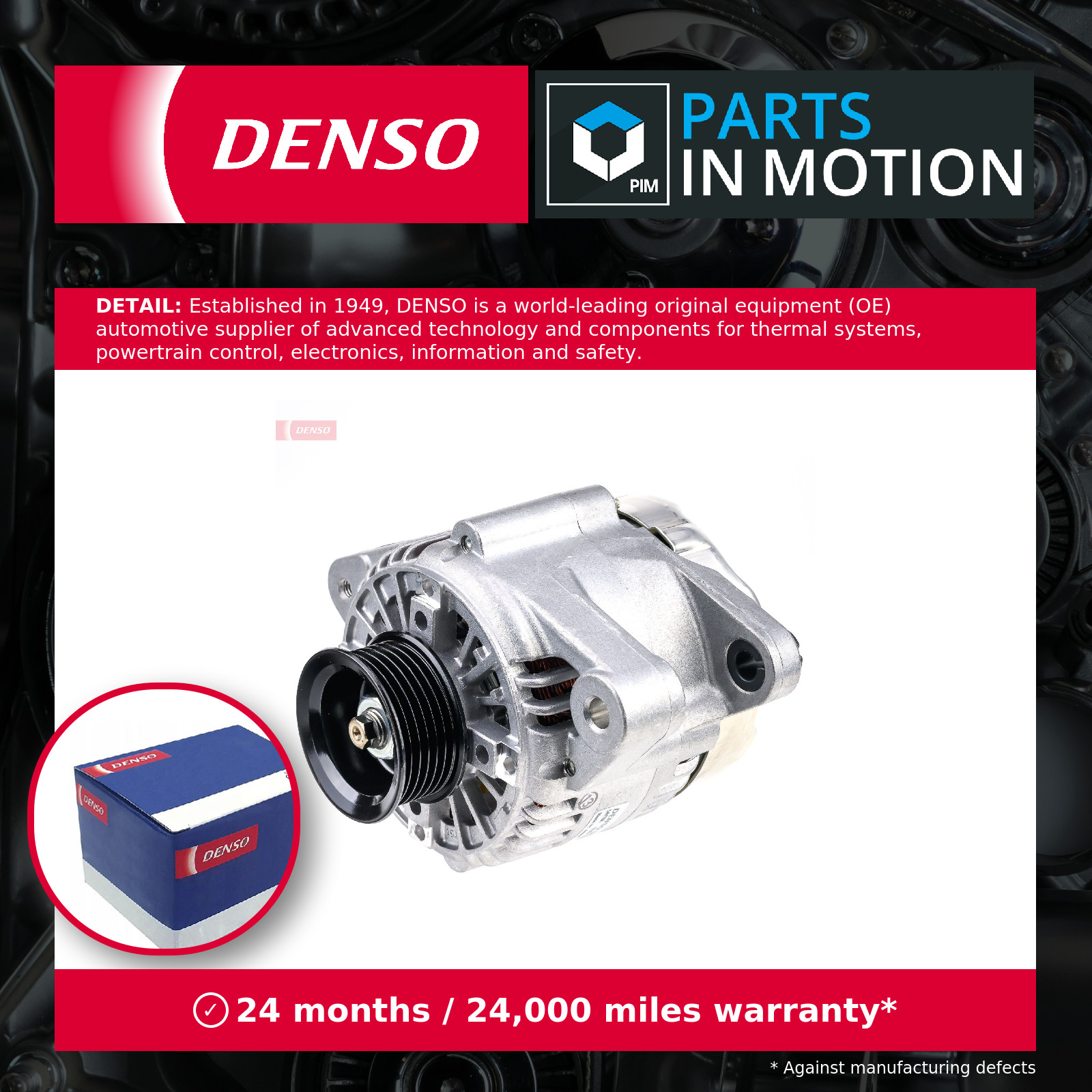 DENSO ALTERNATOR DAN962 FOR TOYOTA 1.0 YARIS (99-05) - Image 5