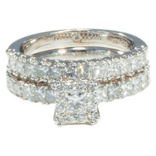 Lady's Diamond Wedding Set 37 Diamonds 1.52 Carat T.W. 14K White Gol B02077768 