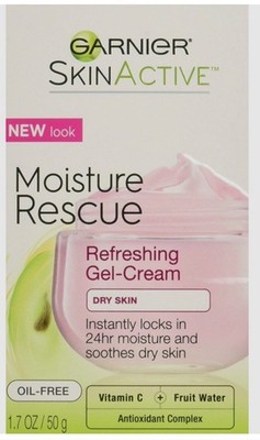 Garnier SkinActive Moisture Rescue Oil Free Face Moisturizer Dry Skin 1.7 oz.
