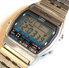 TIMEX 17T VINTAGE 33MM QUARTZ LCD MEN ALARM DATE CHRONOGRAPH - ORIGINAL BRACELET