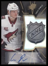 2016 SPX CHRISTIAN DVORAK EB-CD NRMT EXTREME BLACK HOLO SHIELD AUTOGRAPH COYOTES