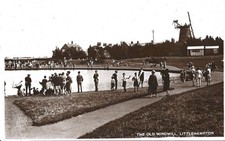 VERY NICE RARE OLD R/P POSTCARD - THE OLD WINDMILL - LITTLEHAMPTON - SUSSEX 1933