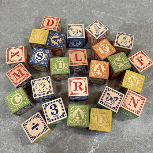 Wood Learning Alphabet Animal Children’s Building Blocks
