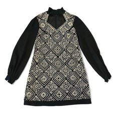 Geometric design beaded dress