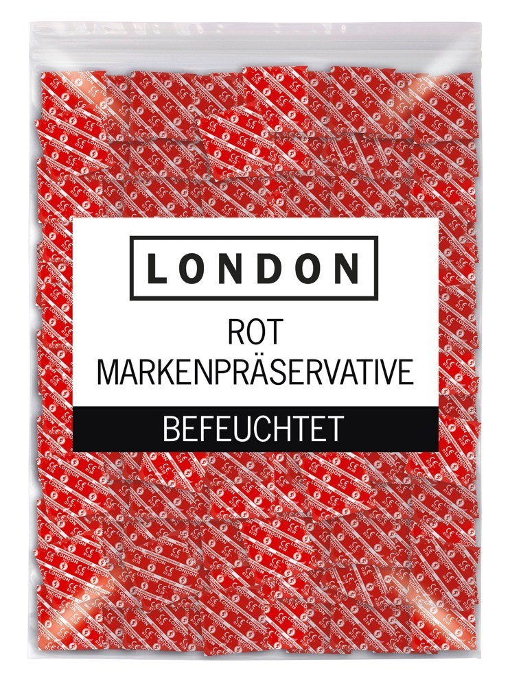 London Red Kondome Condome Rot Erdbeer Geschmack Silikongel 1000 Stück