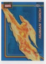 2026 Topps Chrome Marvel Blue Refractor Human Torch /150 #51