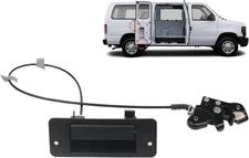 Lower Door Latch with Handle Assembly, Compatible with 2010-2014 E150 E250 E350