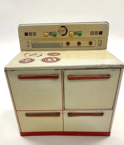 WOLVERINE Child's Toy Kitchen Stove Oven Tin Metal Vintage