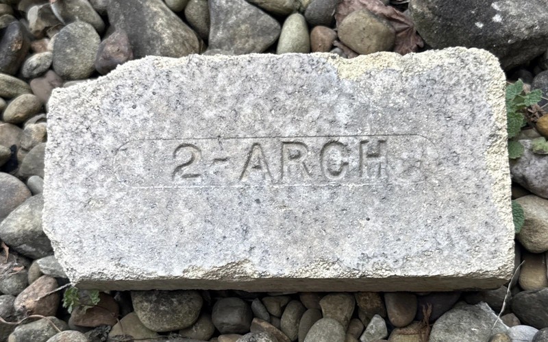 Antique Brick Labeled 2 Arch Rare Collectible Historical Brick Of Ohio
