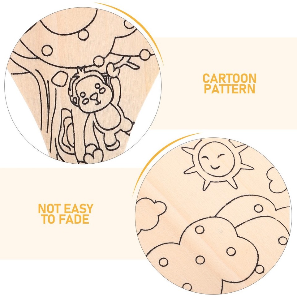 10-tlg Holz Paddelbälle Mit Schnur - DIY Spielzeug Für Kinder