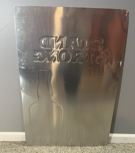 Buffalo Trace Bourbon RIESIG Metall 3 Fuß x 2 Fuß Metall Tacker Bar Schild Männerhöhle - Bild 2 von 4