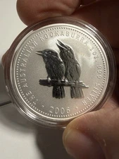 2006-P Australia $1 Kookaburra 1 oz .999 Fine Silver Coin  Low mintage 87,044!