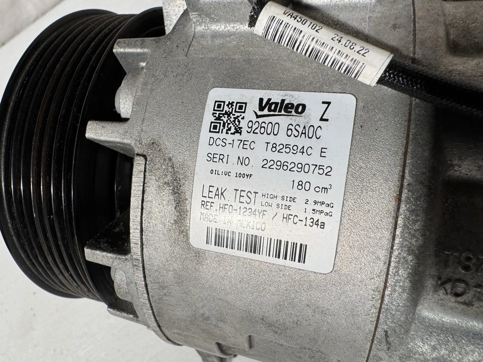 Compresor de aire acondicionado OEM - Infiniti QX60 2022-2024 - Valeo 92600 6SA0C Foto 4 de 4