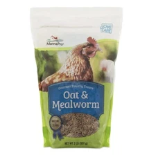 Manna Pro Oat & Mealworm Gourmet Poultry Treats Peanuts Raisins Sunflower Seeds