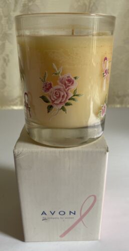 NEW Avon Breast Cancer Crusade Candle Fragrance Perceive ROSE Scent VINTAGE NIB - Picture 1 of 9