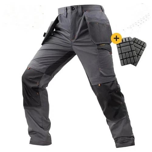 Men Multi-Pocket Cargo Pants Work Pants Wear-Resistant Pants Worker's Trousers - Picture 8 of 42