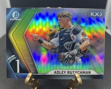 Adley Rutschman 2022 Bowman Chrome Top 100 Prospect Refractor #BTP-1 - ORIOLES
