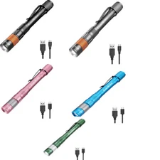 EverBrite Rechargeable Pen Light Zoomable Water Resistant Aluminum Multi-color