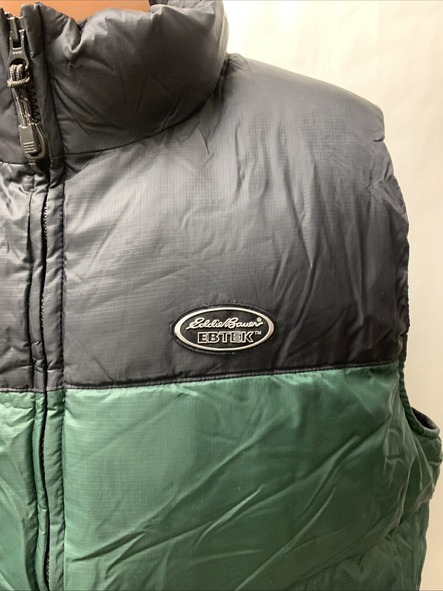 Eddie Bauer EBTEK Puffer Vest Mens Goose Down Nylon Zip Eddie Bauer EBTEK Puffer Vest Mens Goose Down Nylon Zip