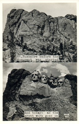 812 Real Photo Mt Rushmore Before and After South Dakota SD Postcard | eBay