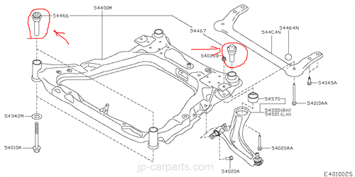 SETx4 SUBMARCO DELANTERO CROSSMEMBER CARROCERÍA KIT BUSH PARA NISSAN X-TRAIL T31 2007- - Imagen 4 de 4