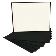 6 Pack Black Economy Canvas Panels 11X14 White Acid Free Artist Canvas