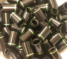 (12) Premium Quality Iron Ferrules Black w/ Green Ring 0.75" - .355 .370