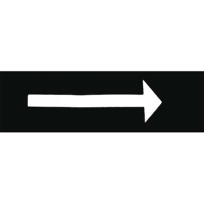Zoro Select 20Y539 Stencil,Arrow,Black