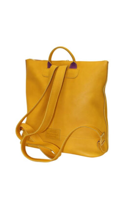 Venetian Leather Backpack with Murano Glass Handmade to  display picture 3