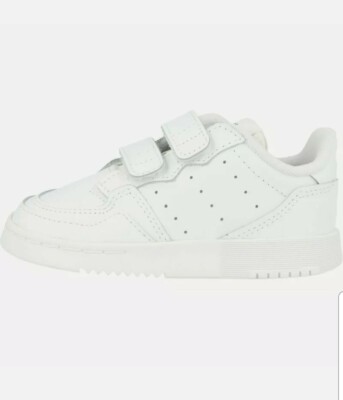 Adidas Originals Supercourt CF I White/Black Leather Infant Trainers