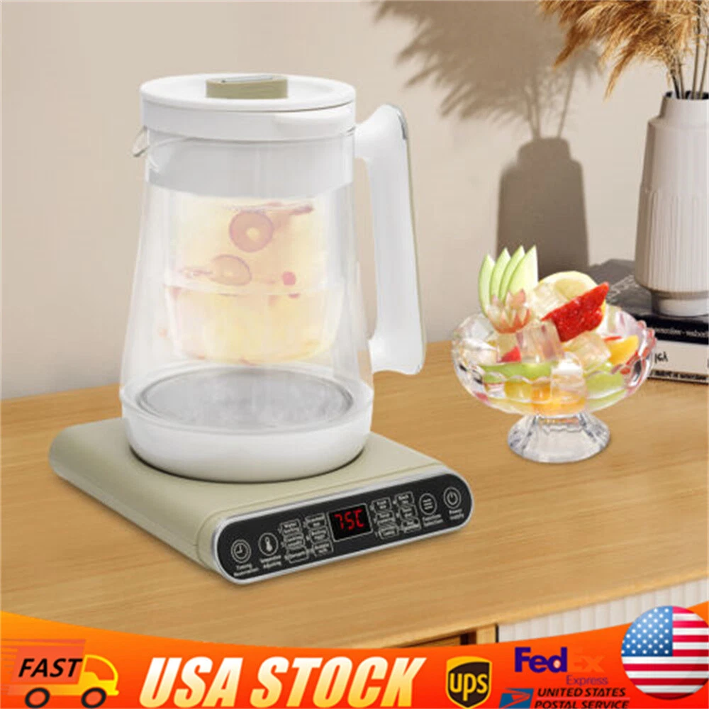 1.8L Electric Tea Kettle Hot Water Boiler Pot with Filter + Heating Base 110V