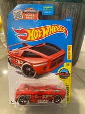 2016 Hot Wheels Treasure Hunt #33 HW Tool-in-1 3/5 NIGHT BURNER Red w/Gray Whls