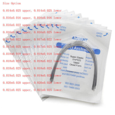10X Dental Orthodontics Rectangular Super Elastic Niti Arch Wires