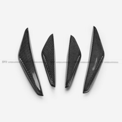 For Lotus Evora GT4 Type 4Pcs Front Bumper Canards Addon Diffuser Carbon Fiber