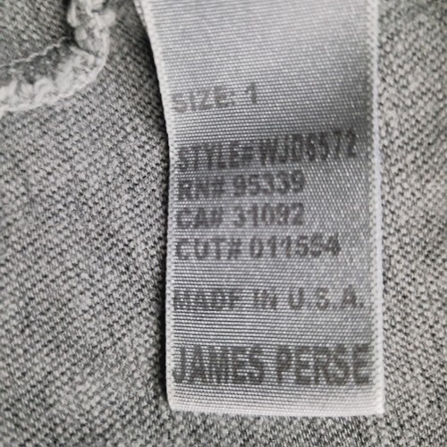 Standard James Perse Dress 1 (S) Gray Cotton Knit Lightweight Long Sleeve - Picture 8 of 12