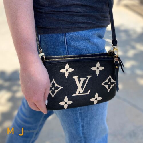 Louis Vuitton Double Zip Pochette Empreinte Monog… - image 1