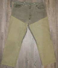 Vintage Wrangler Rugged Wear Tan Brush Field Pants 33145NB Made in USA 44x30
