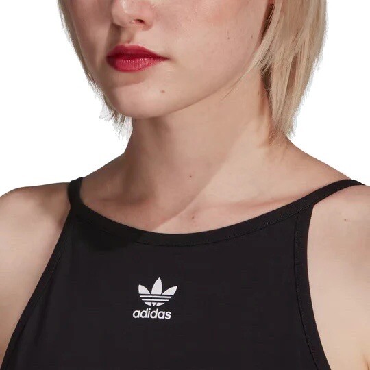 adicolor classics tight summer dress adidas Originals Black Adicolor Classics Racerback Dress