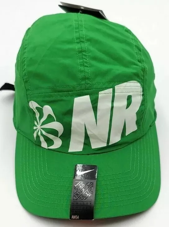 Nike Running NR AW84 Dri-fit Hat/Cap 5 Panel Unisex Green Sz OS One Size