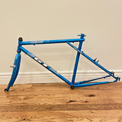 Vintage GT Outpost All Terra MTB Frame Blue Splatter 4130 26in
