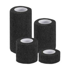 1"/2"/3"/4" 4 Pcs 5 Yard Self Adhesive Bandage Wrap Self Tape Black
