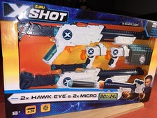 ZURU X-Shot 2x Hawk Eye 2x Micro Dart Gun Set 28 Pieces 2019 NWT