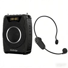 Voice Amplifier Wireless Microphone, 20W Portable PA System with Bluetooth  ...